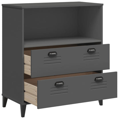Libreria VIKEN Antracite 80x40x80 cm in Legno Multistrato | homemem39