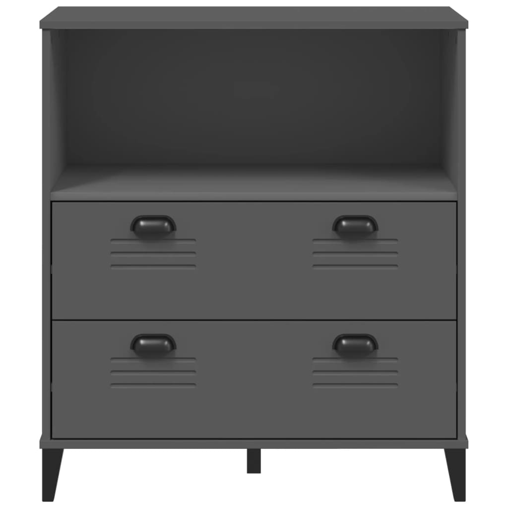 Libreria VIKEN Antracite 80x40x80 cm in Legno Multistrato | homemem39