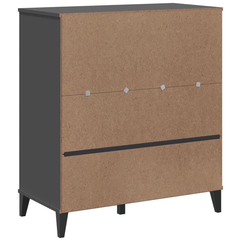 Libreria VIKEN Antracite 80x40x80 cm in Legno Multistrato | homemem39