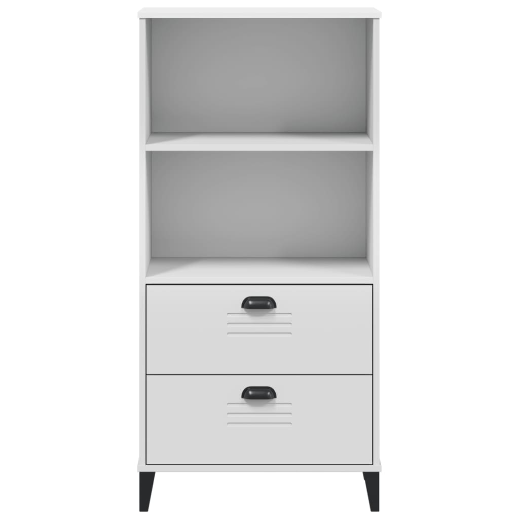 Libreria VIKEN Bianca 60x35x123 cm in Legno Multistrato