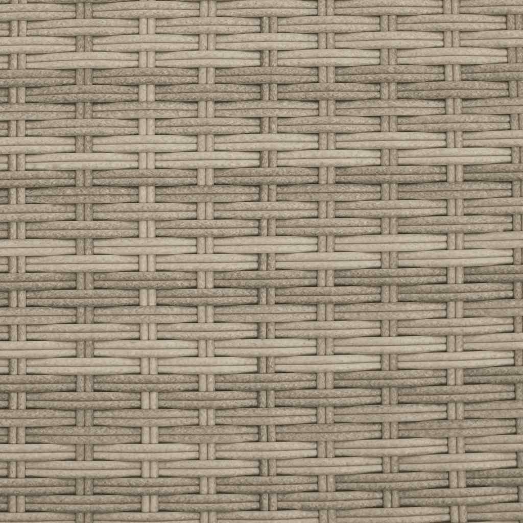 Divano 2Posti Ombrellone e Sgabelli Grigio Chiaro Polyrattan | homemem39