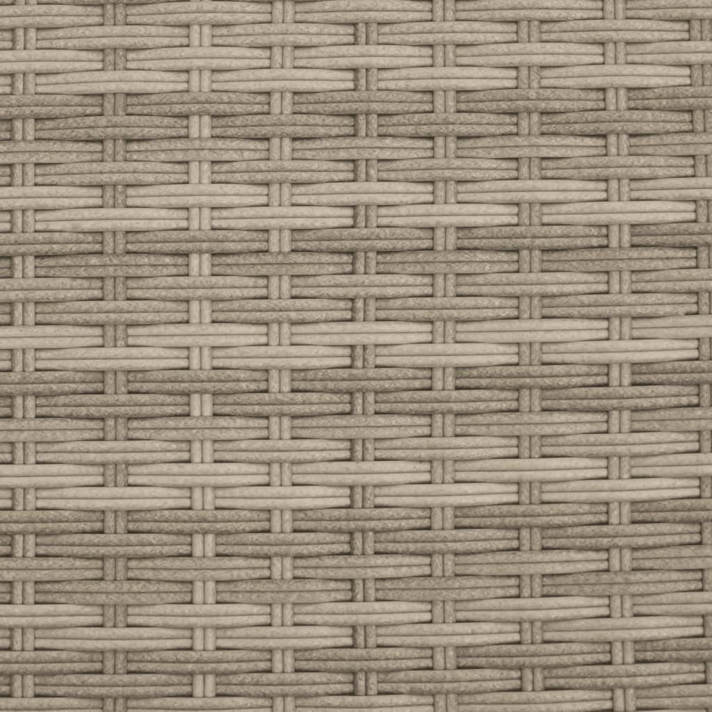 Divano 2Posti Ombrellone e Sgabelli Grigio Chiaro Polyrattan - homemem39