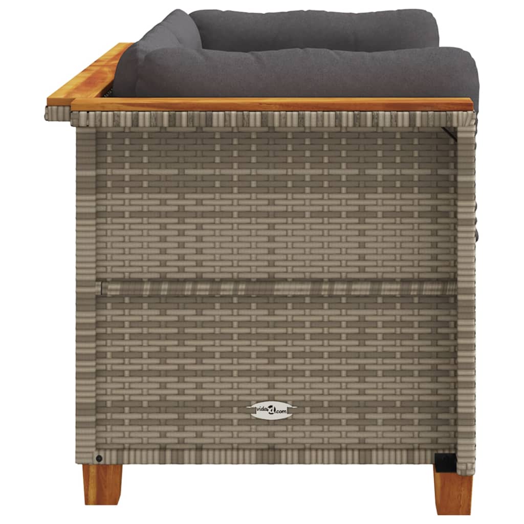 Divani Angolari da Giardino con Cuscini 2pz Polyrattan Grigio | homemem39