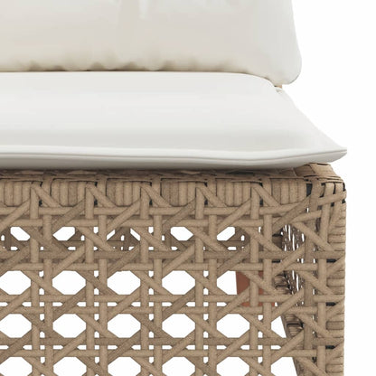 Divano Angolare da Giardino con Cuscini in Polyrattan