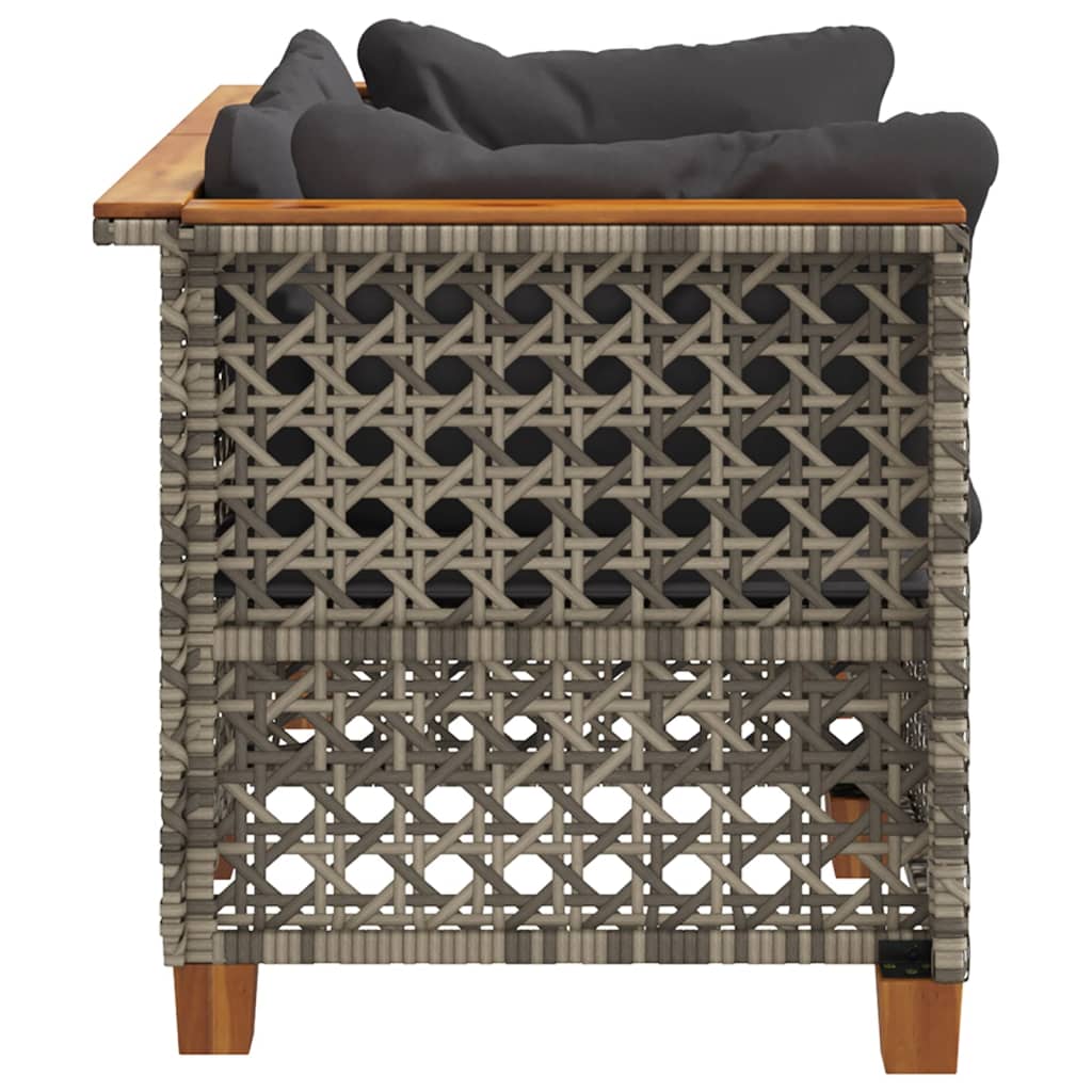 Divani Angolari da Giardino con Cuscini 2pz Polyrattan