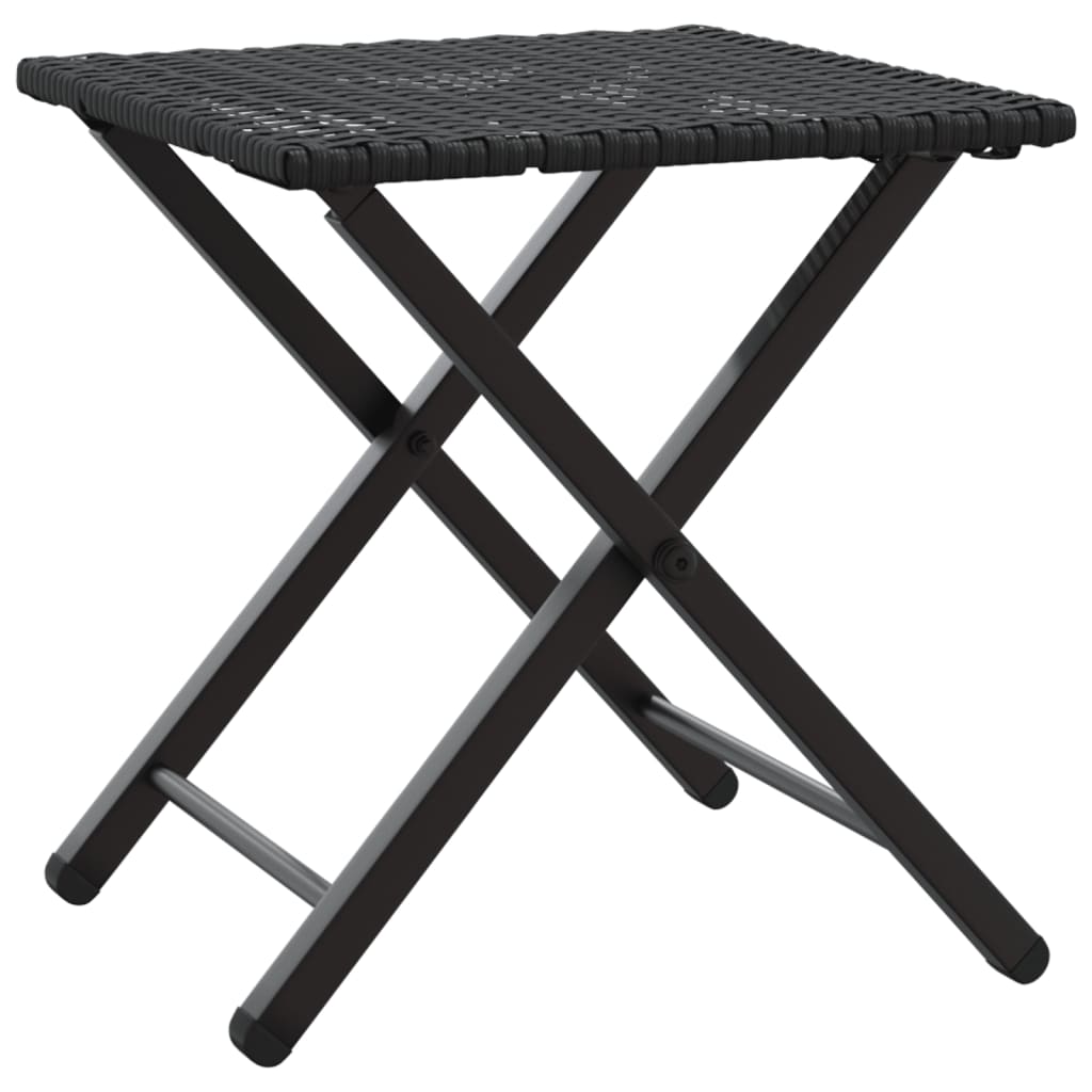 Set da Pranzo da Giardino Pieghevole 5 pz Nero in Polyrattan | homemem39