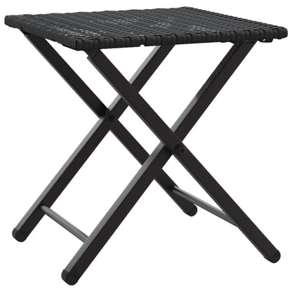 Set da Pranzo da Giardino Pieghevole 5 pz Nero in Polyrattan | homemem39