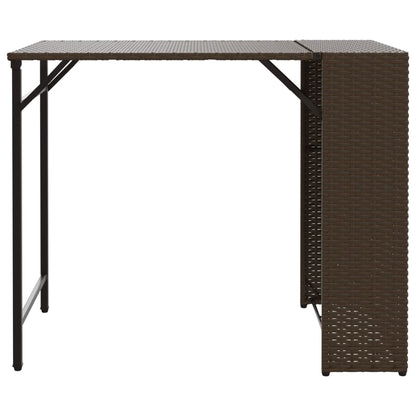 Set da Pranzo da Giardino Pieghevole 5 pz Marrone in Polyrattan | homemem39