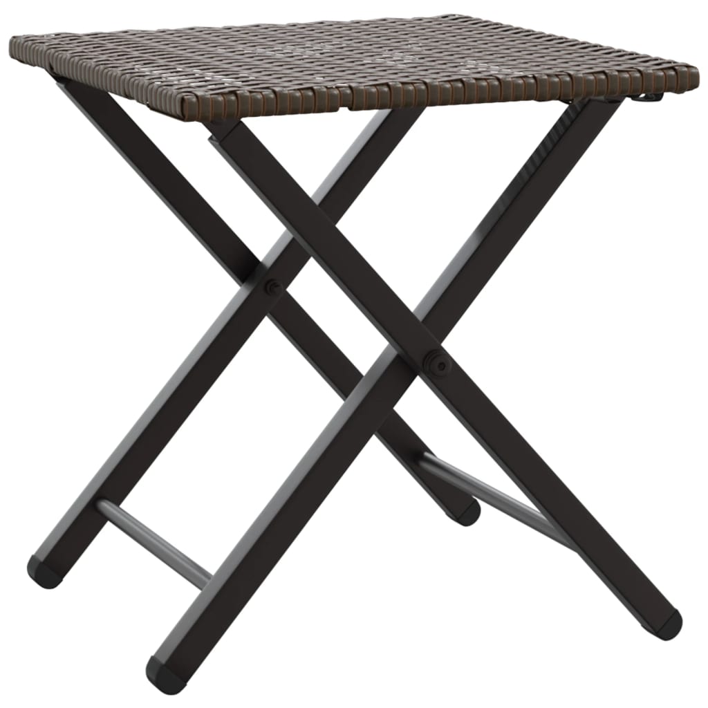 Set da Pranzo da Giardino Pieghevole 5 pz Marrone in Polyrattan | homemem39