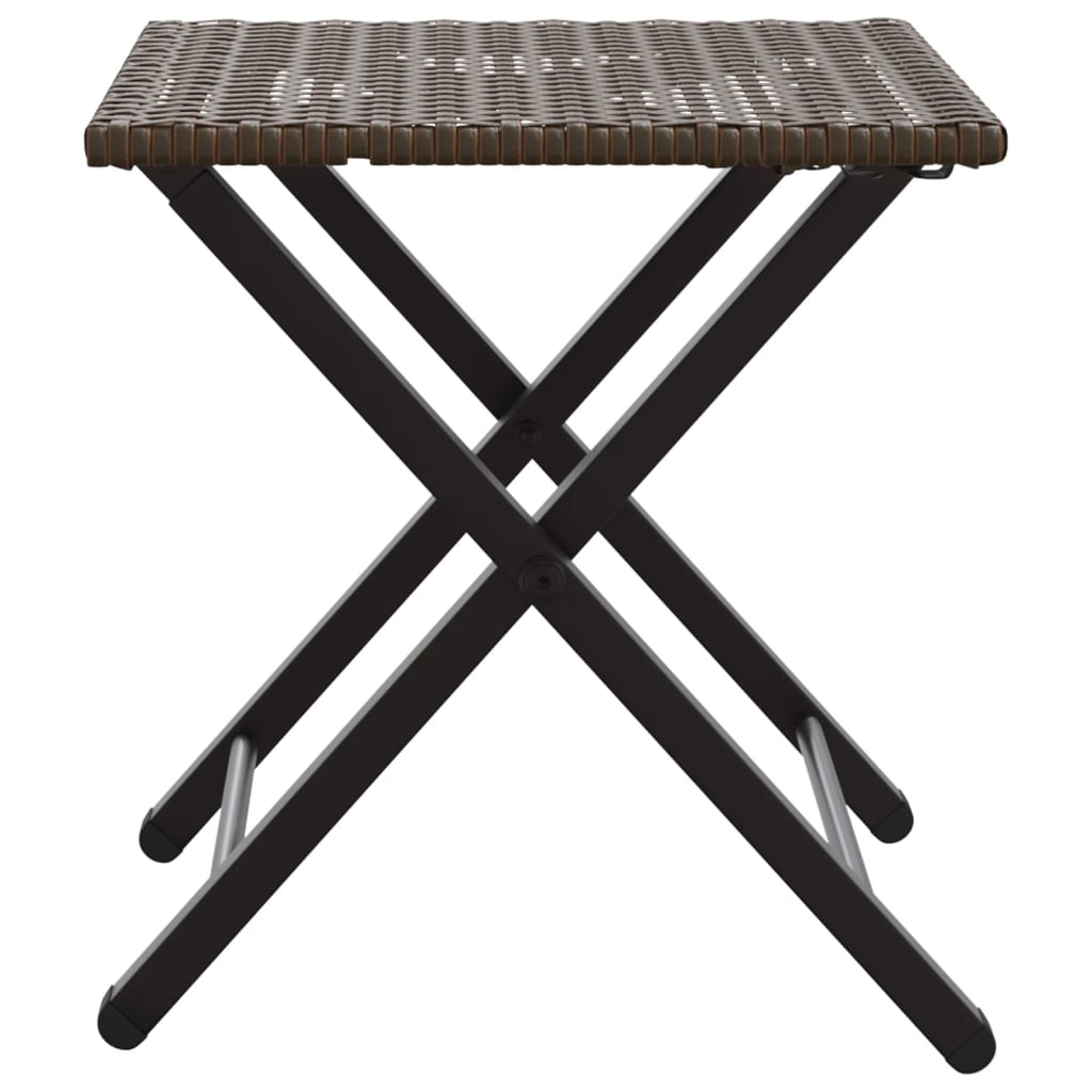 Set da Pranzo da Giardino Pieghevole 5 pz Marrone in Polyrattan | homemem39