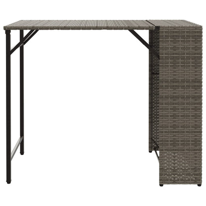 Set da Pranzo da Giardino Pieghevole 5 pz Grigio in Polyrattan - homemem39