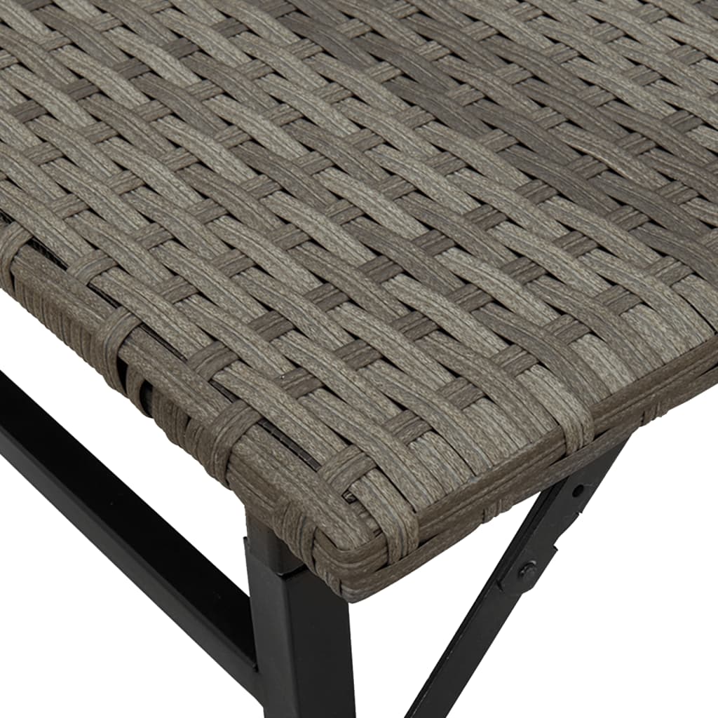 Set da Pranzo da Giardino Pieghevole 5 pz Grigio in Polyrattan - homemem39