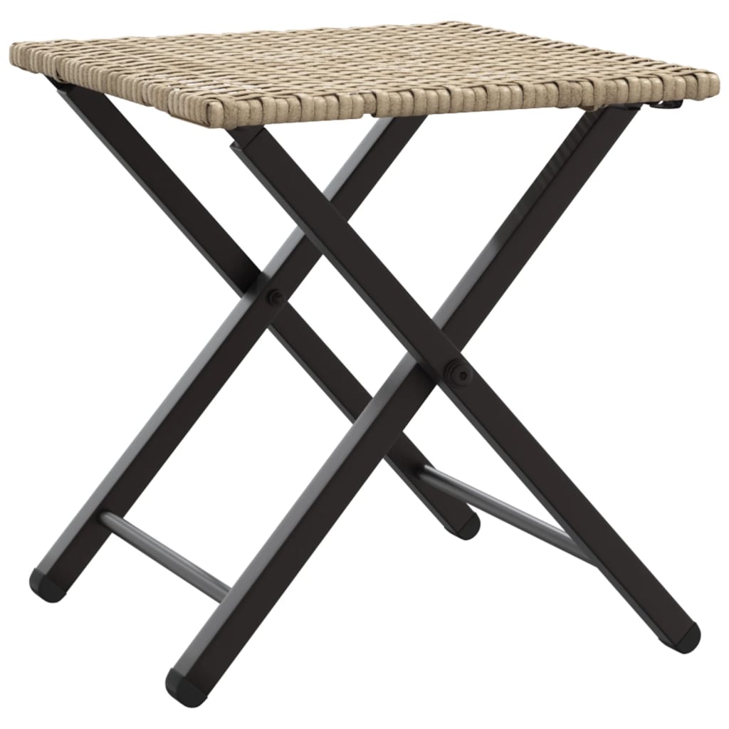 Set da Pranzo da Giardino Pieghevole 5pz Beige in Polyrattan | homemem39