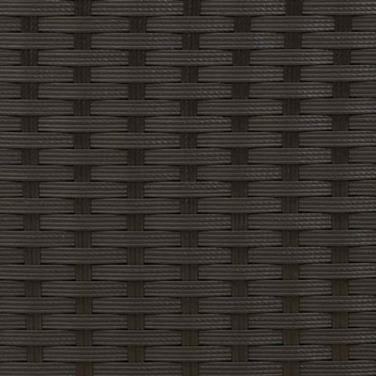 Divano Giardino 2 Posti Baldacchino e Sgabelli Nero Polyrattan | homemem39
