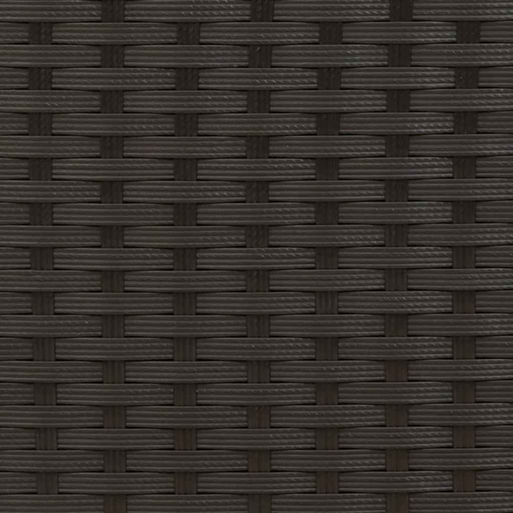 Divano Giardino 2 Posti Baldacchino e Sgabelli Nero Polyrattan | homemem39