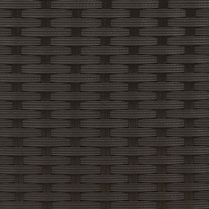Divano Giardino 2 Posti Baldacchino e Sgabelli Nero Polyrattan | homemem39