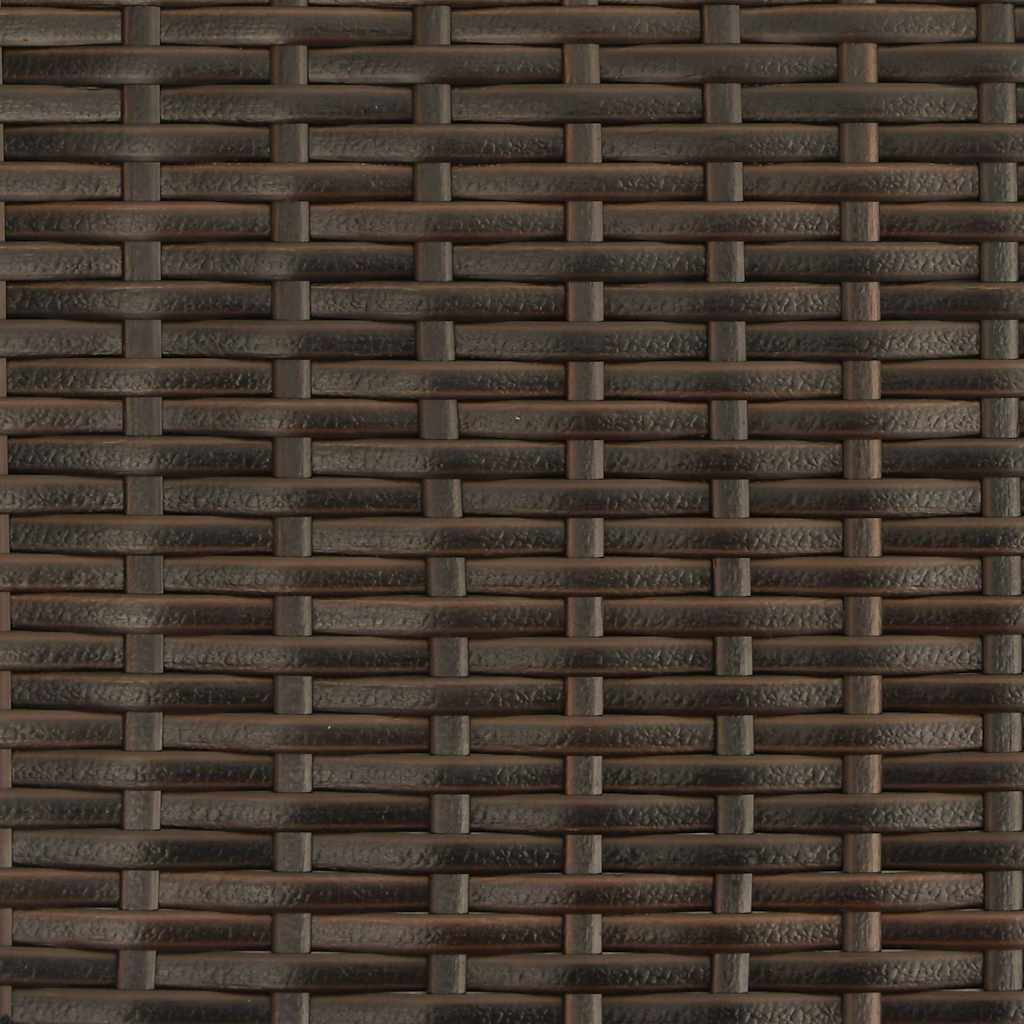 Divano Giardino 2 Posti Baldacchino Sgabelli Marrone Polyrattan | homemem39