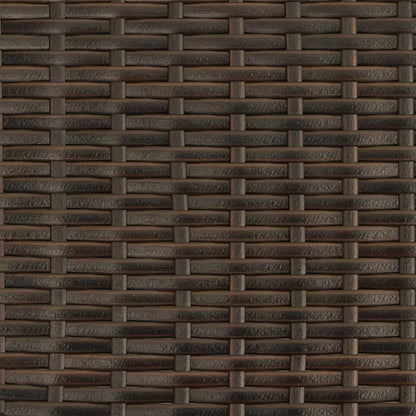 Divano Giardino 2 Posti Baldacchino Sgabelli Marrone Polyrattan | homemem39