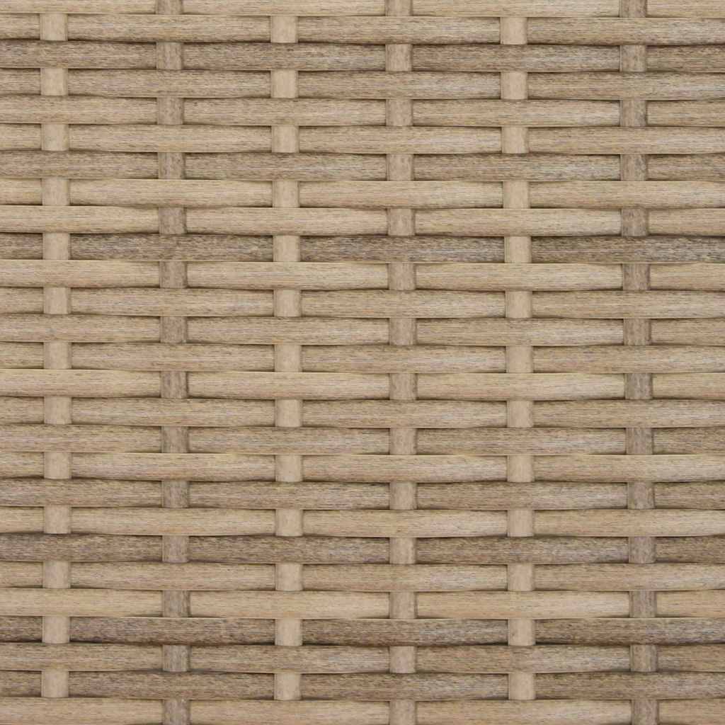 Divano Giardino 2 Posti Baldacchino e Sgabelli Beige Polyrattan | homemem39