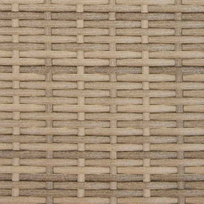Divano Giardino 2 Posti Baldacchino e Sgabelli Beige Polyrattan | homemem39