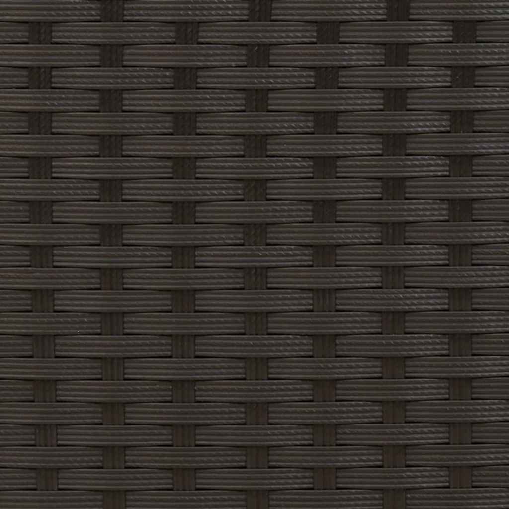 Divano da Giardino 2 Posti con Sgabelli Nero in Polyrattan | homemem39