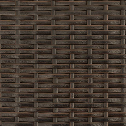 Divano da Giardino 2 Posti con Sgabelli Marrone in Polyrattan | homemem39