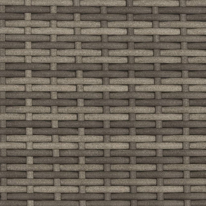 Divano da Giardino 2 Posti con Sgabelli Grigio in Polyrattan | homemem39