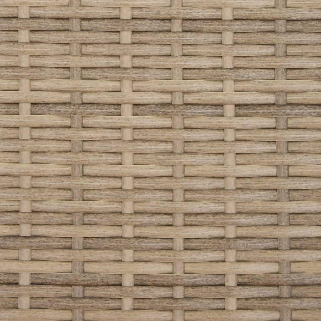 Divano da Giardino 2 Posti con Sgabelli Beige in Polyrattan | homemem39