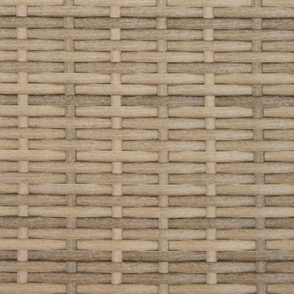 Divano da Giardino 2 Posti con Sgabelli Beige in Polyrattan | homemem39
