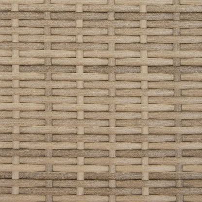 Divano da Giardino 2 Posti con Sgabelli Beige in Polyrattan | homemem39