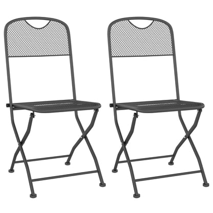 Set da Pranzo da Giardino 3pz Antracite in Rete Metallica | homemem39