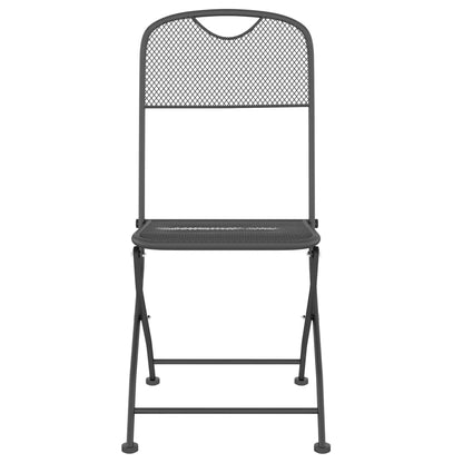 Set da Pranzo da Giardino 3pz Antracite in Rete Metallica | homemem39