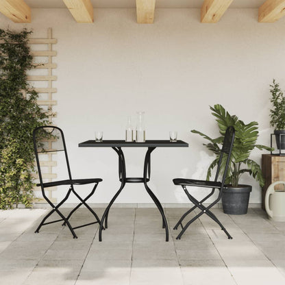 Set da Pranzo da Giardino 3pz Antracite in Rete Metallica | homemem39