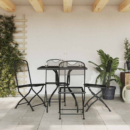 Set da Pranzo da Giardino 5pz Antracite in Rete Metallica | homemem39