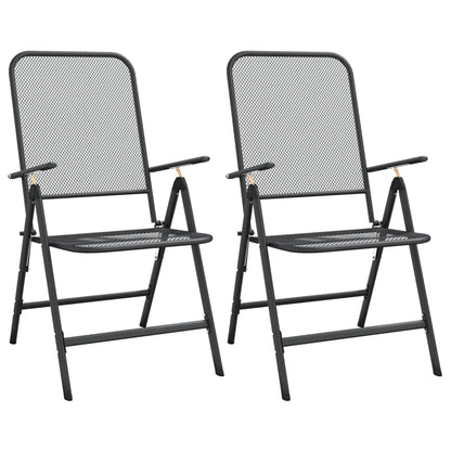 Set da Pranzo da Giardino 3pz Antracite in Rete Metallica | homemem39