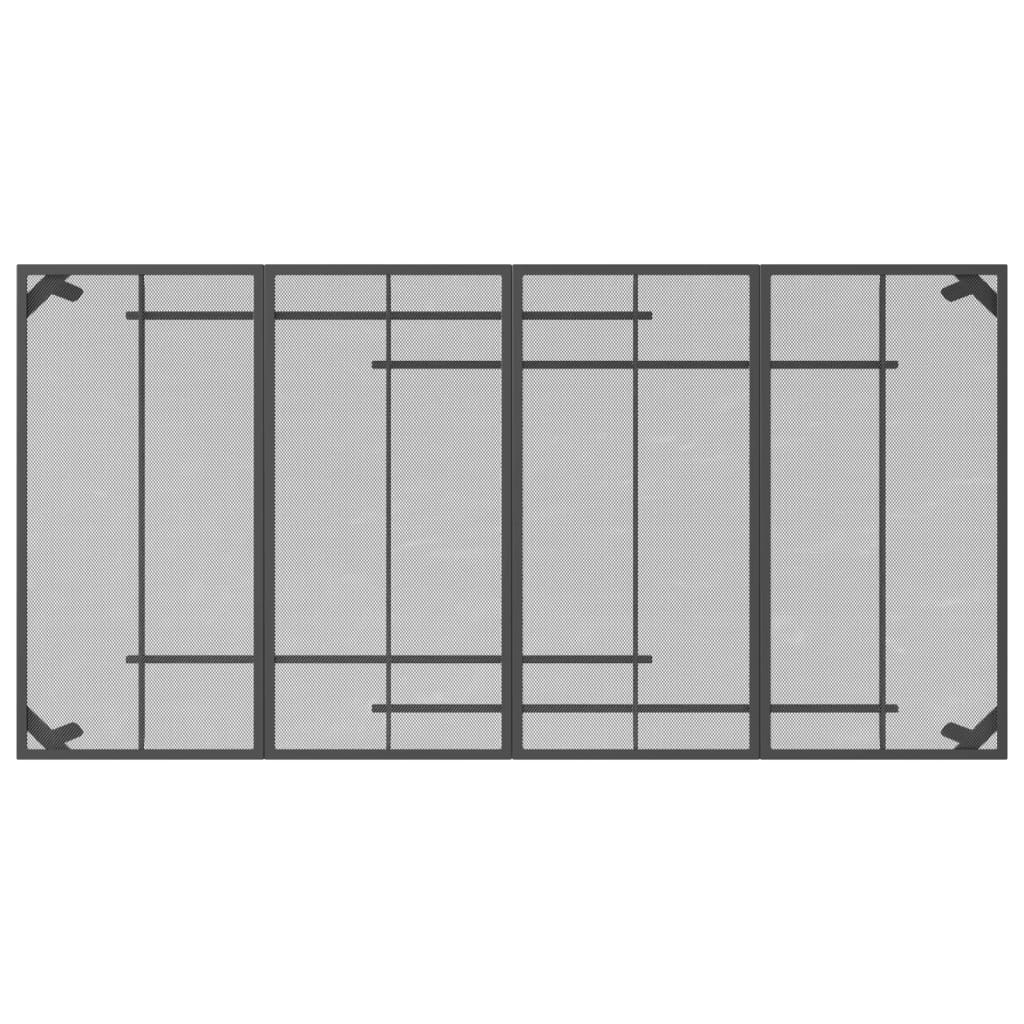 Set da Pranzo da Giardino 9pz Antracite in Rete Metallica - homemem39