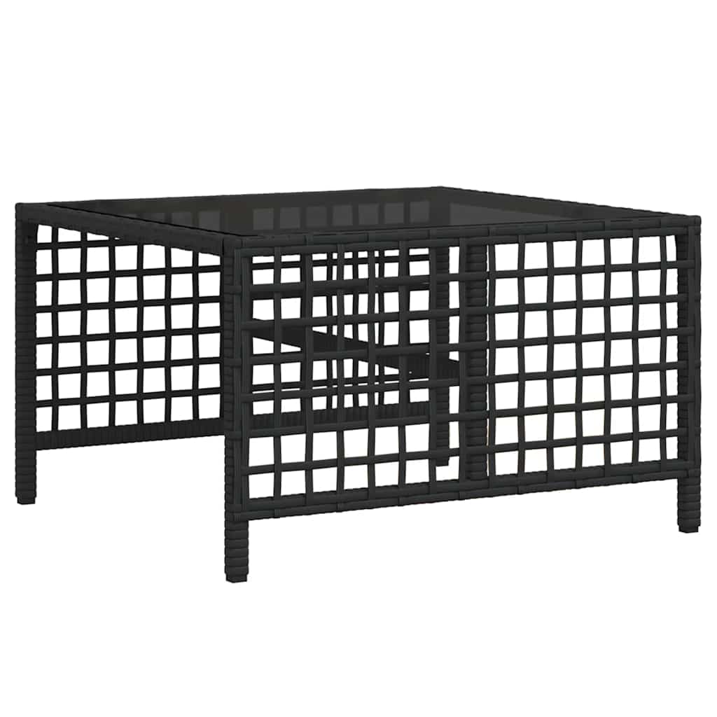 Set Divani ad Angolo 3 pz con Cuscini in Polyrattan Nero | homemem39