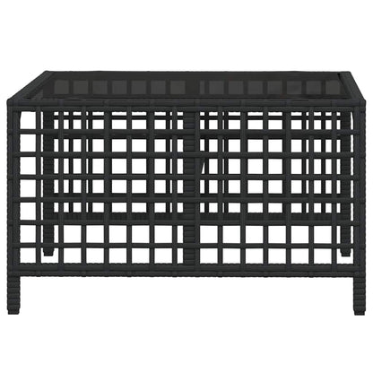 Set Divani ad Angolo 3 pz con Cuscini in Polyrattan Nero | homemem39