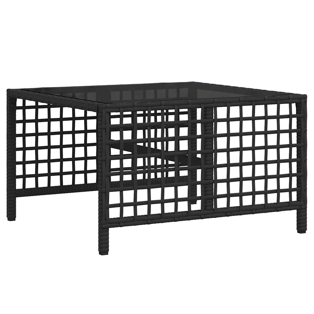 Set Divani ad Angolo 3 pz con Cuscini in Polyrattan Nero | homemem39