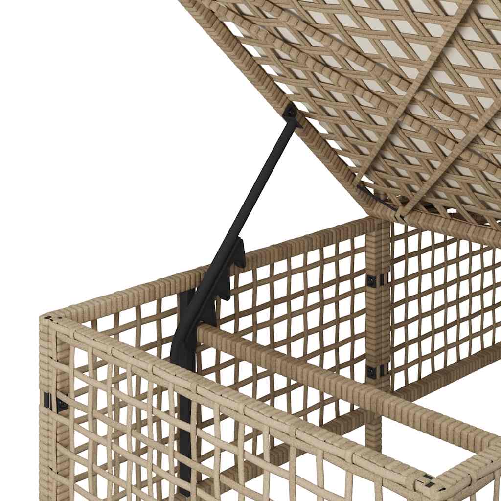 Set Divano ad Angolo 3 pz con Cuscini Beige in Polyrattan