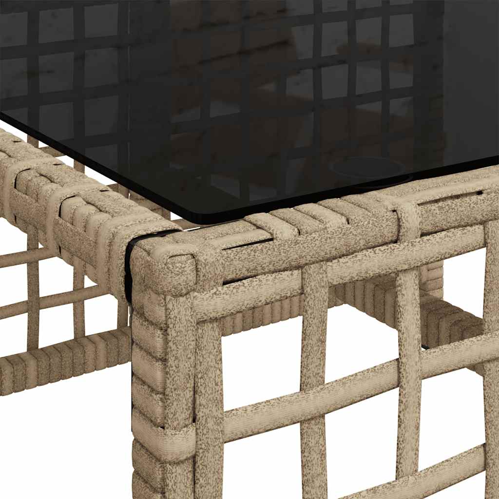 Set Divano ad Angolo 3 pz con Cuscini Beige in Polyrattan