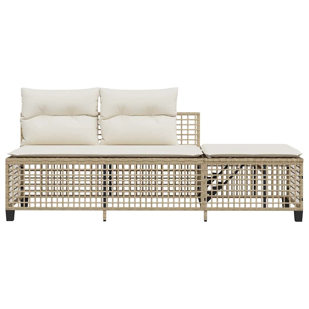 Set Divano ad Angolo 3 pz con Cuscini Beige in Polyrattan | homemem39