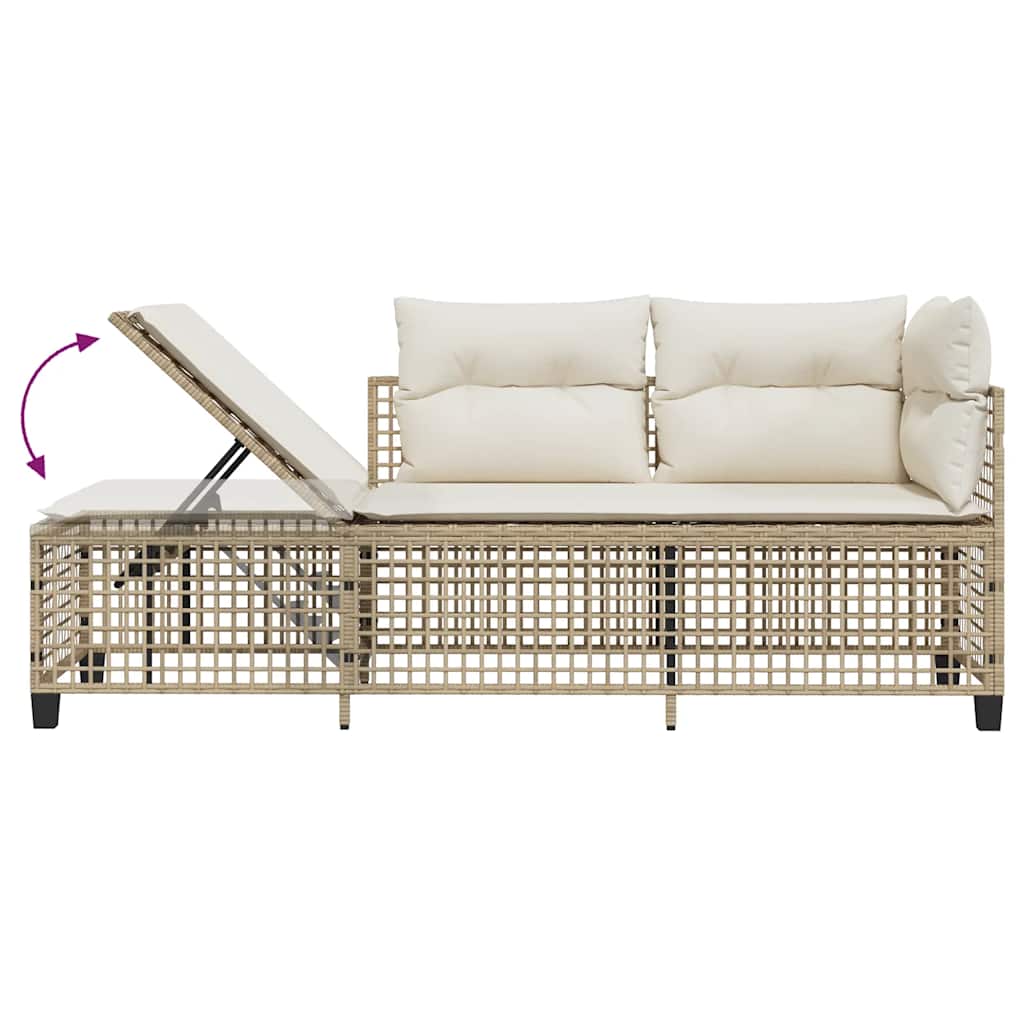 Set Divano ad Angolo 3 pz con Cuscini Beige in Polyrattan | homemem39