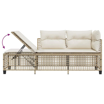 Set Divano ad Angolo 3 pz con Cuscini Beige in Polyrattan | homemem39