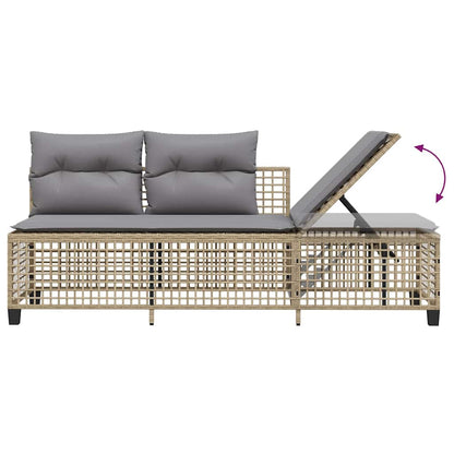 Set Divano ad Angolo 3 pz con Cuscini Beige Misto Polyrattan | homemem39