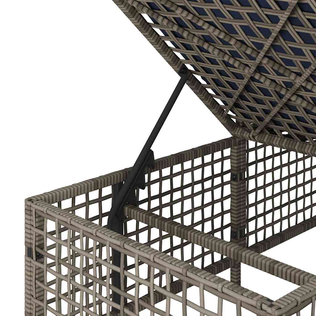 Set da giardino angolare a 3 pz con Cuscini Polyrattan Grigio