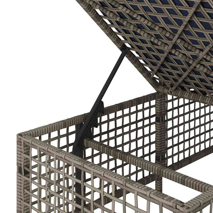 Set da giardino angolare a 3 pz con Cuscini Polyrattan Grigio