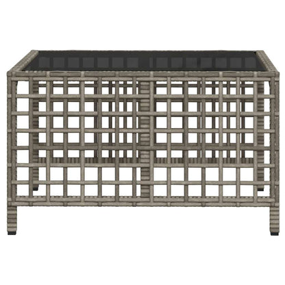 Set da giardino angolare a 3 pz con Cuscini in Polyrattan Grigio | homemem39