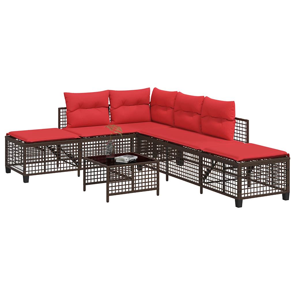 Set divano angolare da giardino a 3 pz con Cuscini
