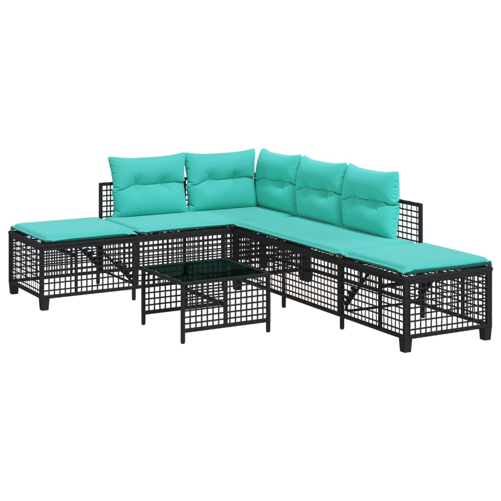 Set divano angolare da giardino a 3 pz con Cuscini